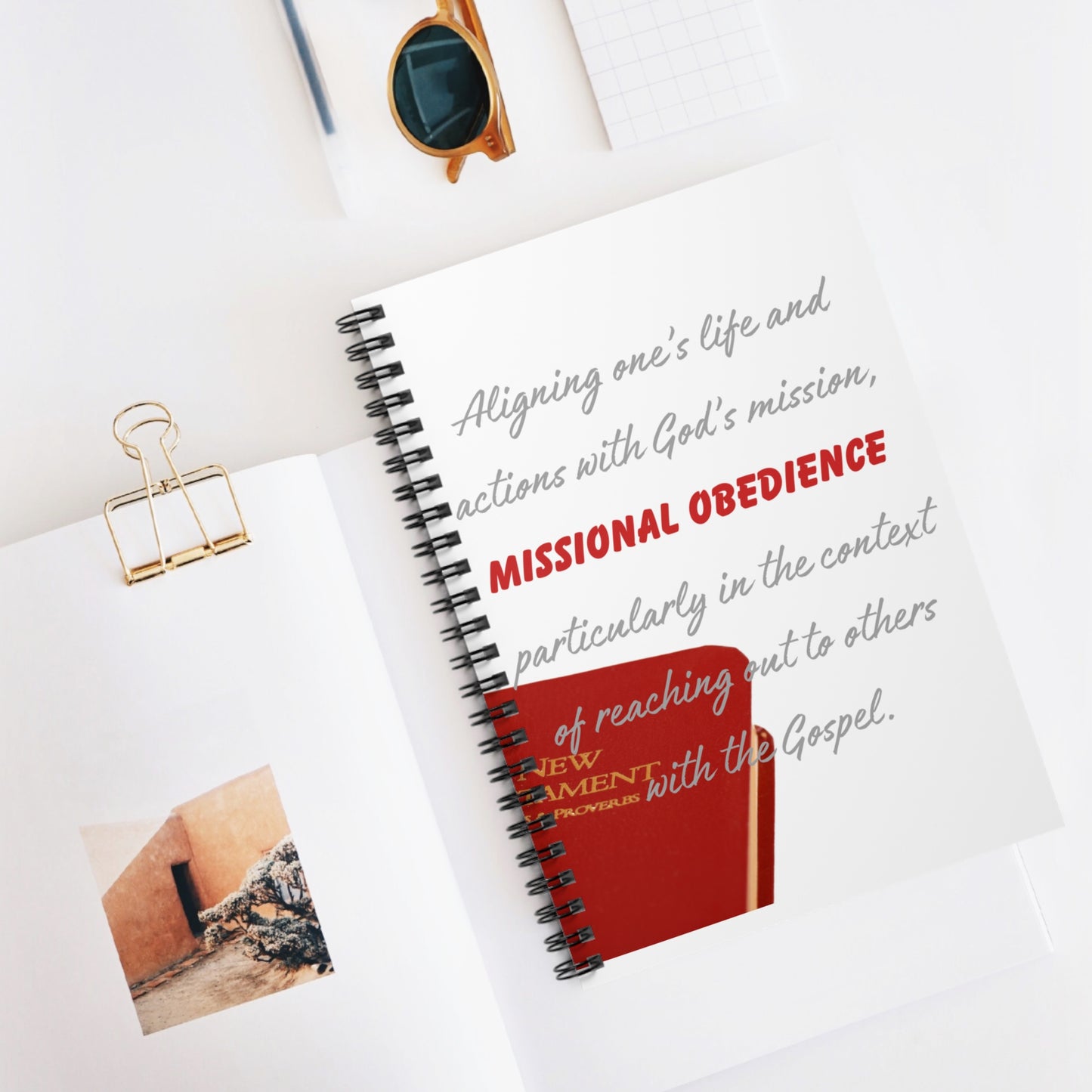 Inspirational Spiral Notebook for Faith-Based Reflection, Christian Journal, Missionary Planner, Spiritual Growth Diary, Gift for Believers