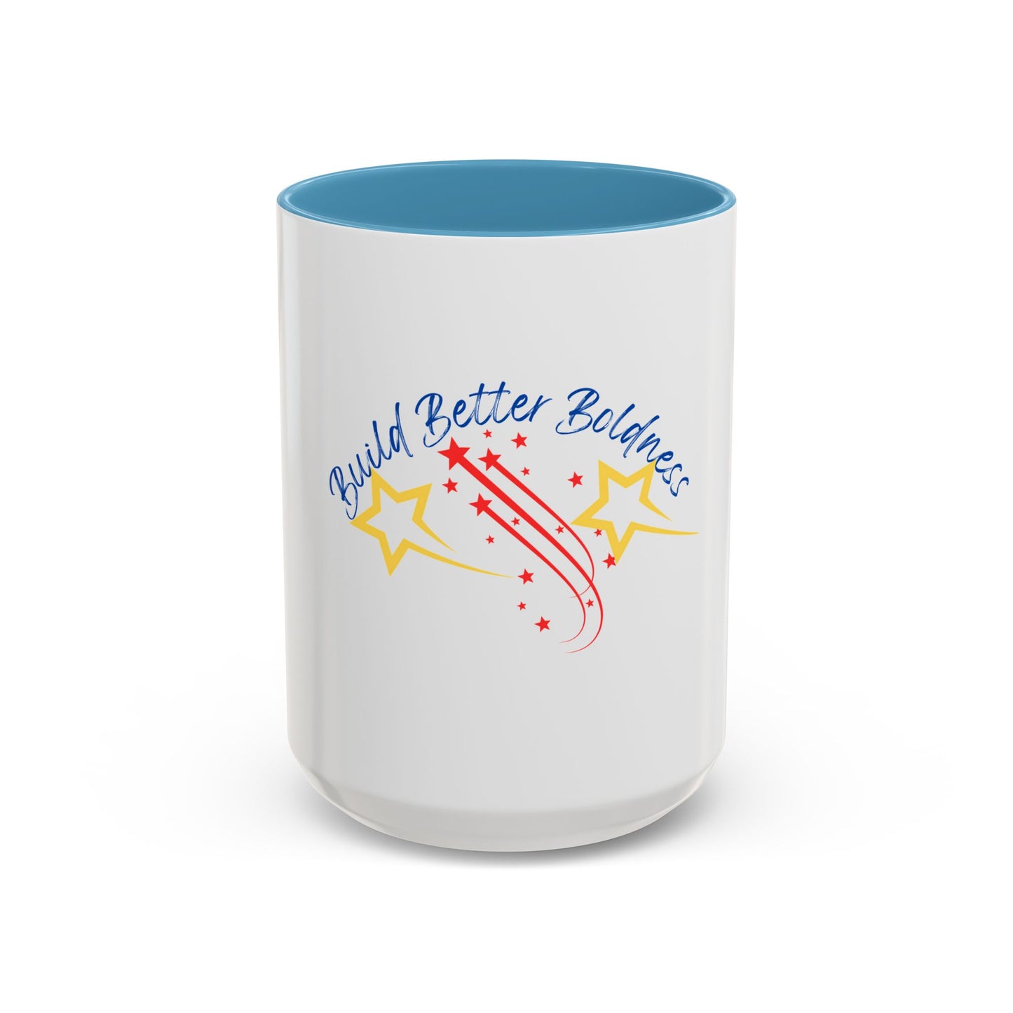 Inspirational Accent Coffee Mug - Build Better Boldness - Perfect for Morning Motivation