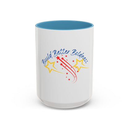 Inspirational Accent Coffee Mug - Build Better Boldness - Perfect for Morning Motivation