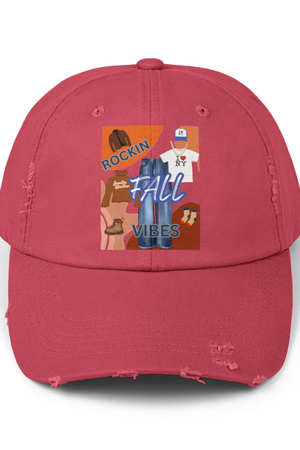 Fall Cap - Unisex Distressed Cap