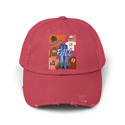 Fall Cap - Unisex Distressed Cap