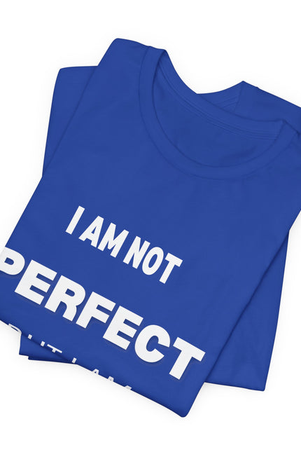 Graphic Tee Unisex Jersey Short Sleeve Tee - NOT PERFECT BUT PRESENT Design