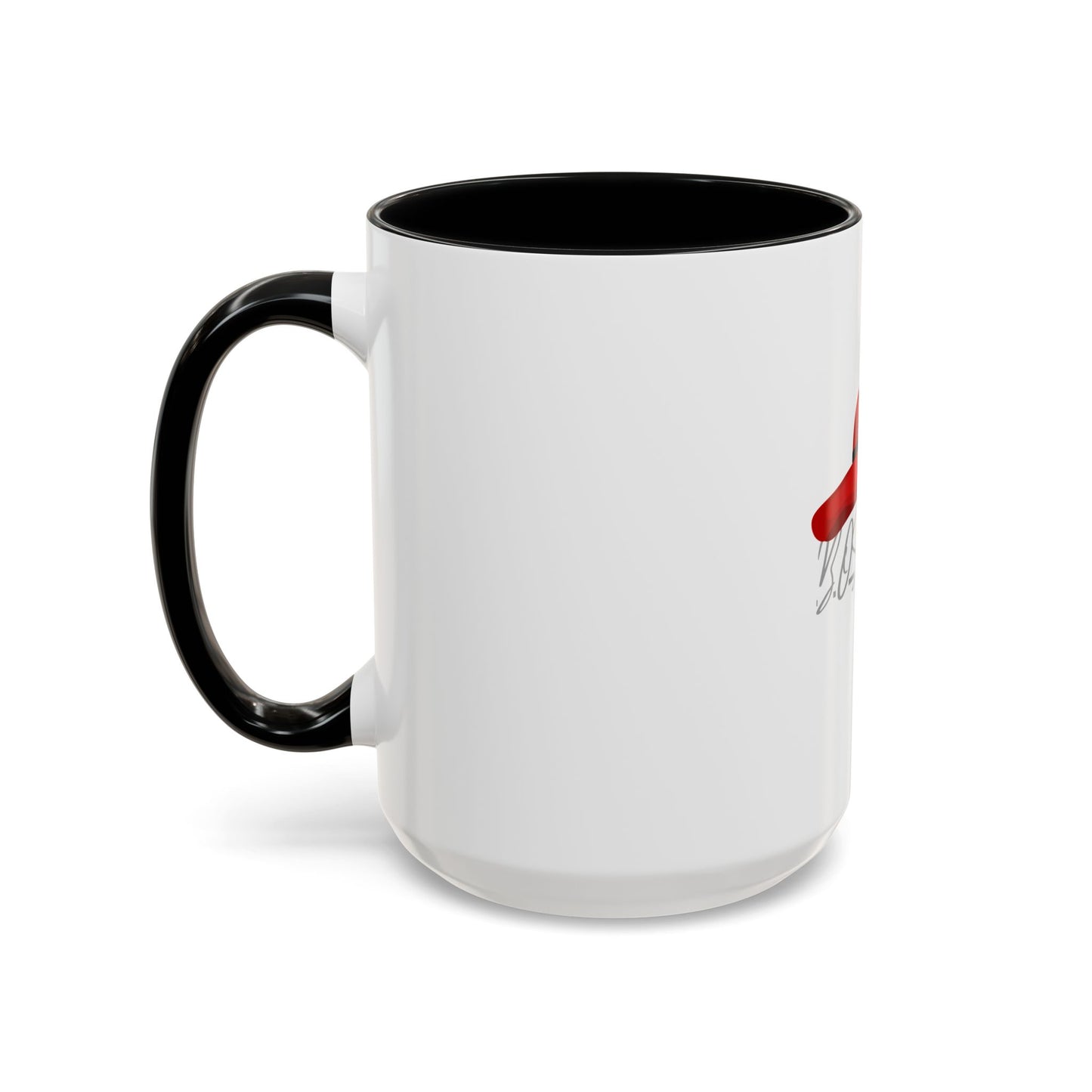 Bold Red Hat Accent Coffee Mug - Stylish Drinkware for Fashion Lovers