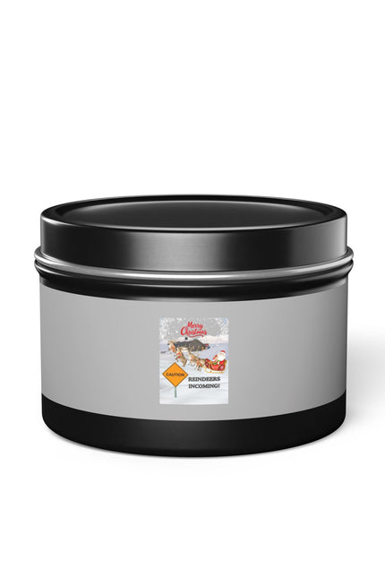 Rustic Roadtrip Scented Tin Candle — Travel-Inspired Aromatherapy Candle (Caramel & Cedar)