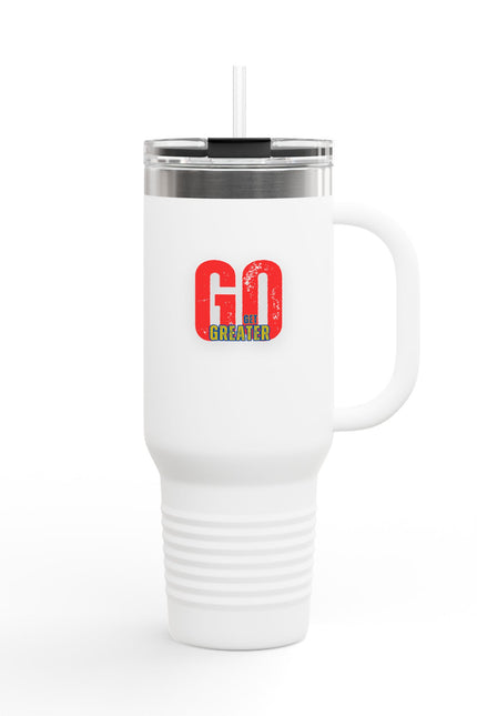 Insulated Travel Mug - 40oz 'GO GREATER' for Adventurers & Daily Hustlers