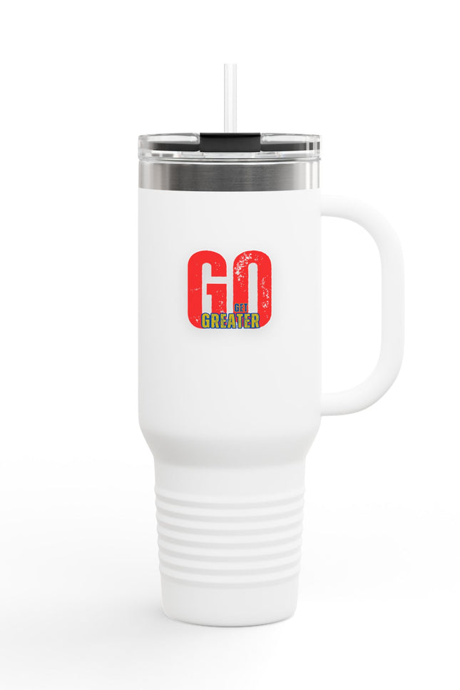 Insulated Travel Mug - 40oz 'GO GREATER' for Adventurers & Daily Hustlers