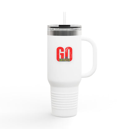 Insulated Travel Mug - 40oz 'GO GREATER' for Adventurers & Daily Hustlers