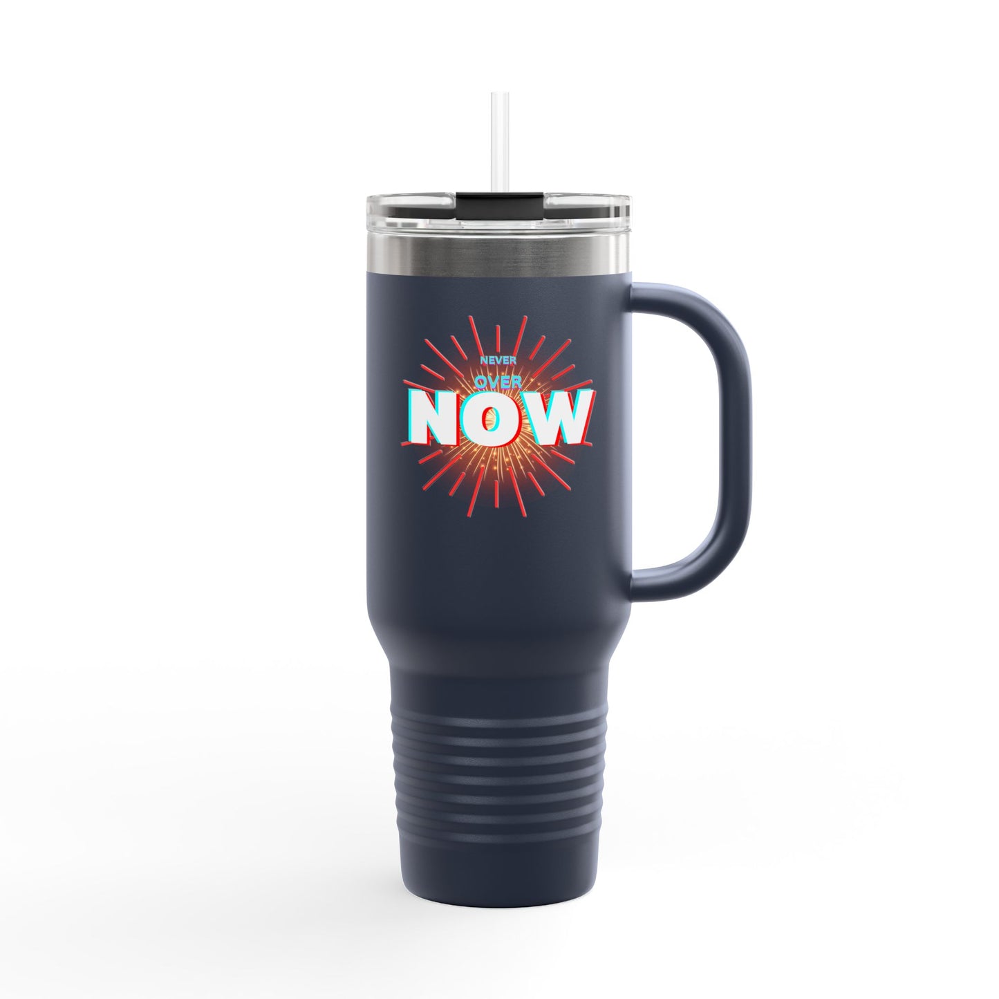 Motivational Insulated Travel Mug - 40oz - ‘Over Now’ Design
