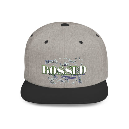 BOSSED Flat Bill Snapback Hat - Stylish Cap for Confident Individuals