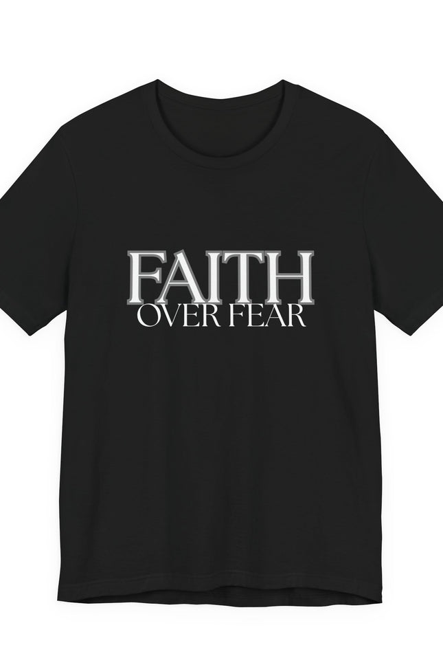 Faith Minimalist T-Shirt — Script Block Typography Christian Tee