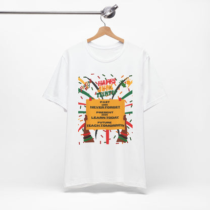 Happy Juneteenth Unisex Garment-Dyed T-Shirt - Celebrate Freedom and Heritage