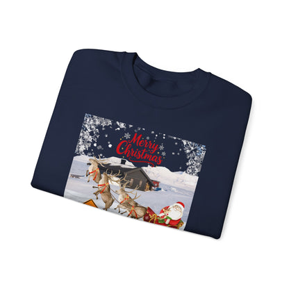 Christmas Sweatshirt - "Caution Reindeers Incoming!" Holiday Crewneck