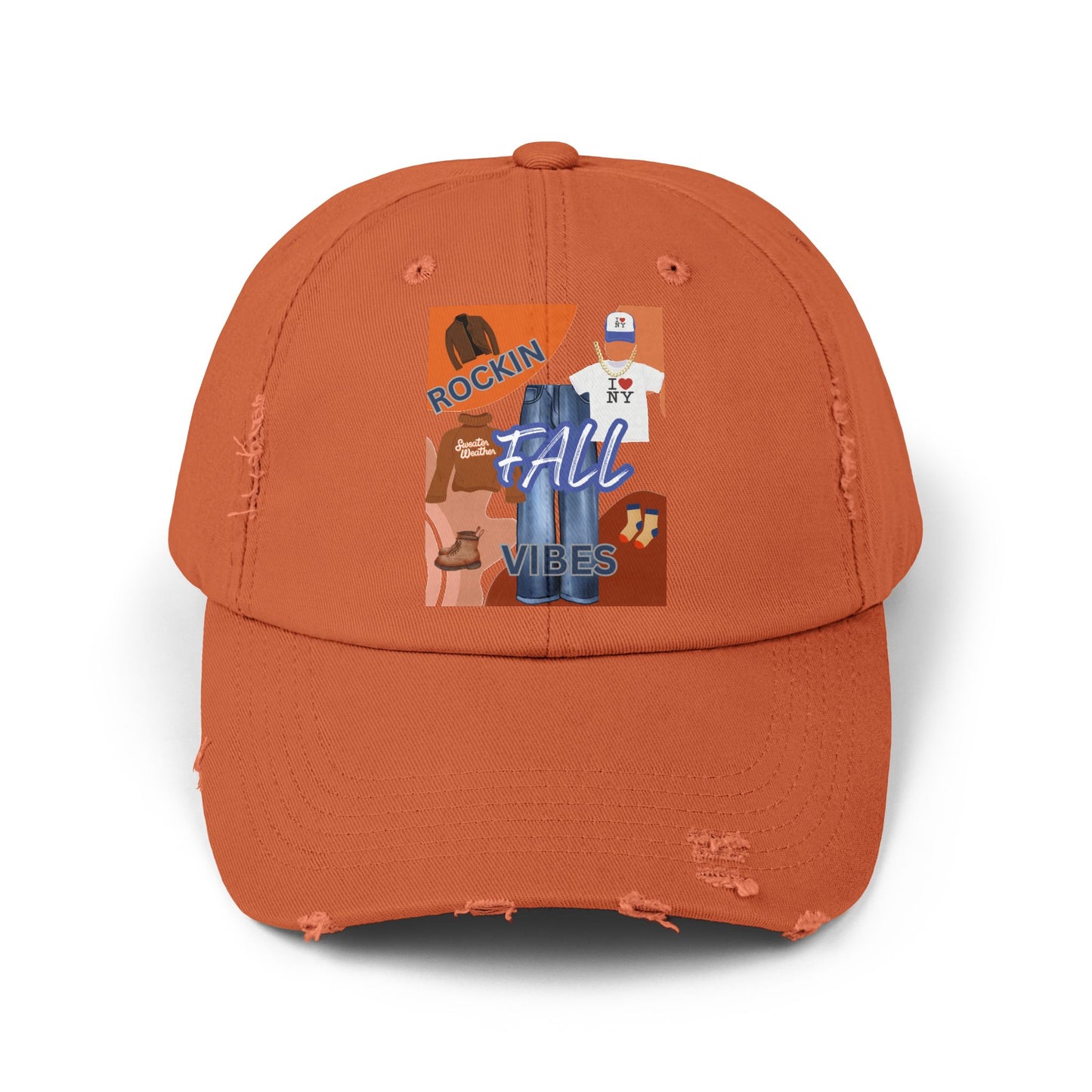 Fall Cap - Unisex Distressed Cap