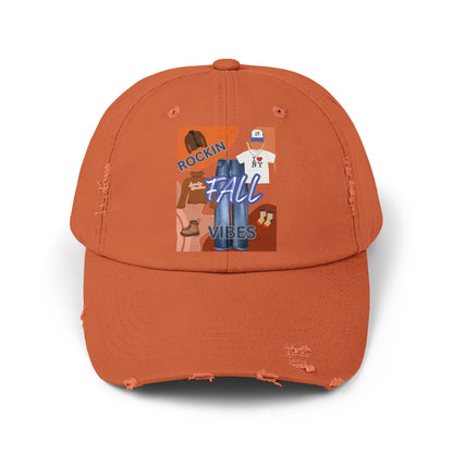 Fall Cap - Unisex Distressed Cap