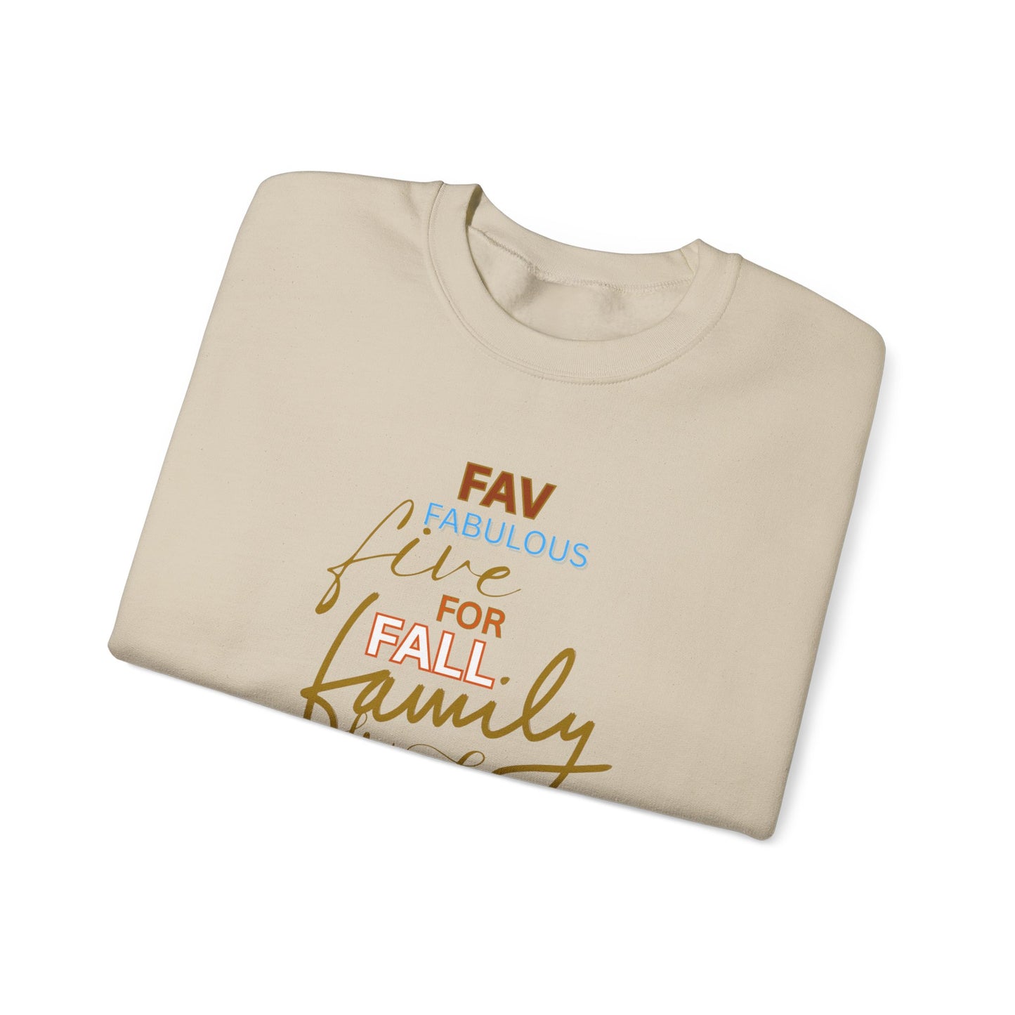 Fall Flannel & Family Crewneck Sweatshirt — Cozy Autumn Word-Art Pullover