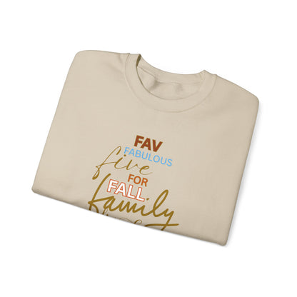 Fall Flannel & Family Crewneck Sweatshirt — Cozy Autumn Word-Art Pullover