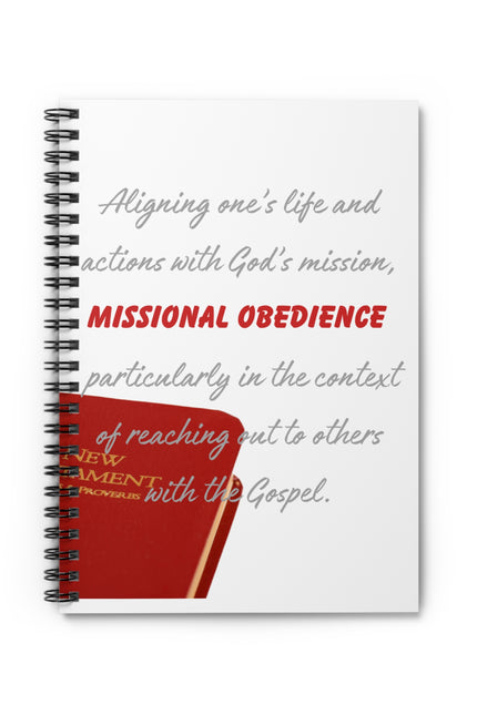 Inspirational Spiral Notebook for Faith-Based Reflection, Christian Journal, Missionary Planner, Spiritual Growth Diary, Gift for Believers