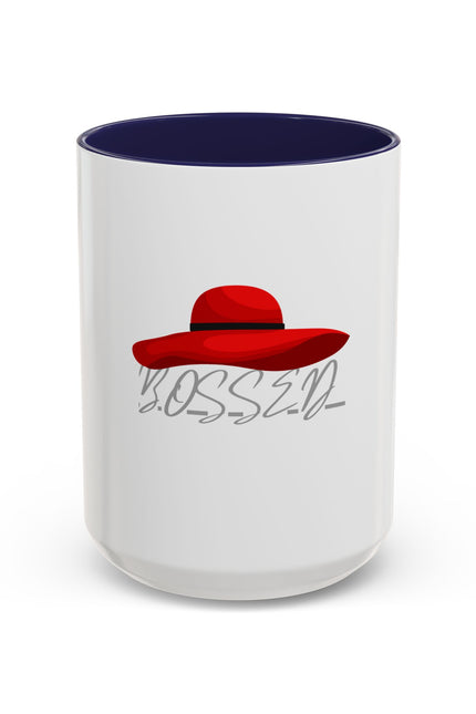 Bold Red Hat Accent Coffee Mug - Stylish Drinkware for Fashion Lovers