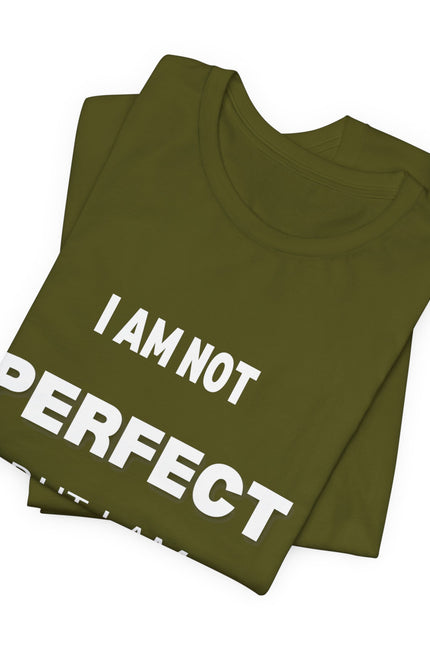 Graphic Tee Unisex Jersey Short Sleeve Tee - NOT PERFECT BUT PRESENT Design