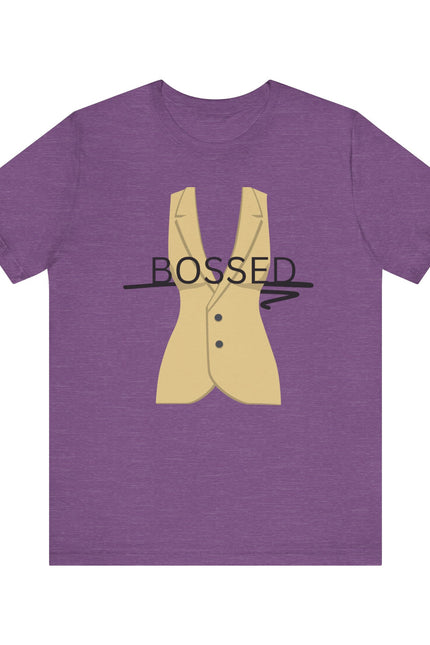 Bossed Unisex Garment-Dyed T-shirt in Black